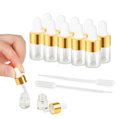 Mini Glass Dropper Bottle for Essential Oil,2ml 10pcs - style: 2ml