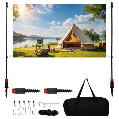 6.5FT Outdoor Banner Stand ,Adjustable Banner Pole with 2 Stakes