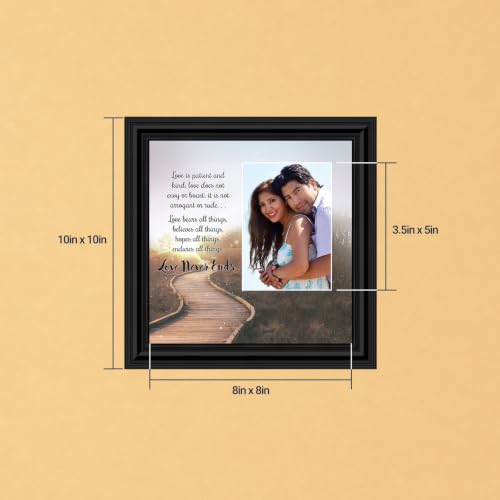 Love is Patient Love is Kind Bible Verse Wall Art, 1 Corinthians 13, Framed - color: Black