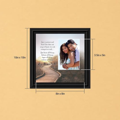 Love is Patient Love is Kind Bible Verse Wall Art, 1 Corinthians 13, Framed - color: Black