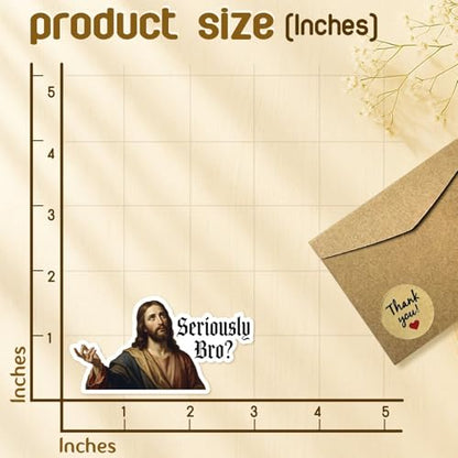 4 Pcs Christian Stickers Funny Jesus I Saw that Meme Quotes - color: Funny Jesus Stickers
