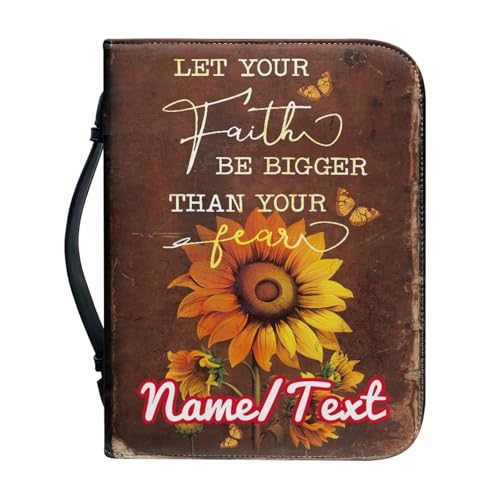 Bible Covers for Women Waterproof Bible Holder Case for Man Portable Bible Protector PU Leather Bible Organizer Bag Large Size - Customizable - color: Custom-2, size: 2XL