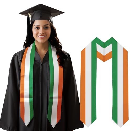 Graduation Satin Sash Scarf 72" Stole - color: Ireland Flag