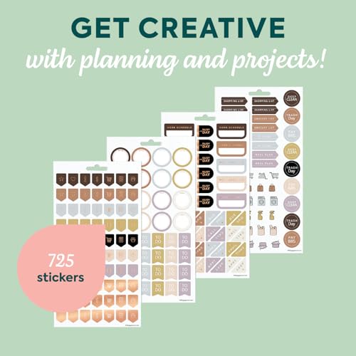 Happy Planner Classic Sticker Pack for Planners, 15 Sheets - color: Calm & Cozy