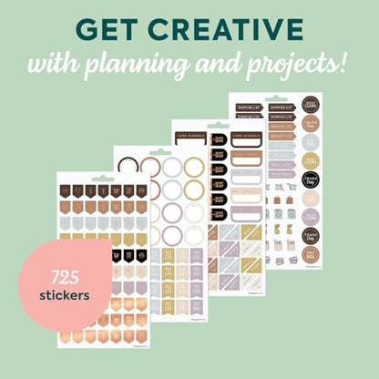 Happy Planner Classic Sticker Pack for Planners, 15 Sheets - color: Calm & Cozy