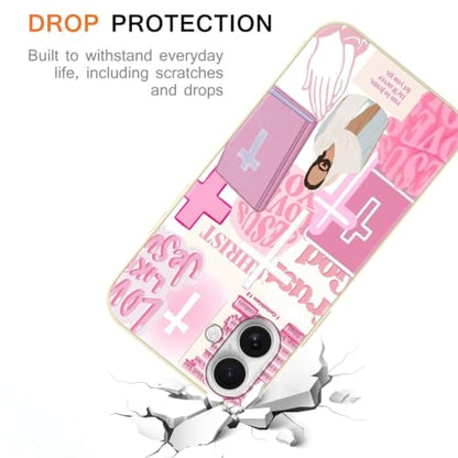 Christian God Phone Case for iPhone 16 6.1", Western Aesthetic Jesus Verse Bible Cross Pattern Design Print Cover for Women Man, Soft TPU Protection for iPhone 16-Pink - color: Jesus-Pink