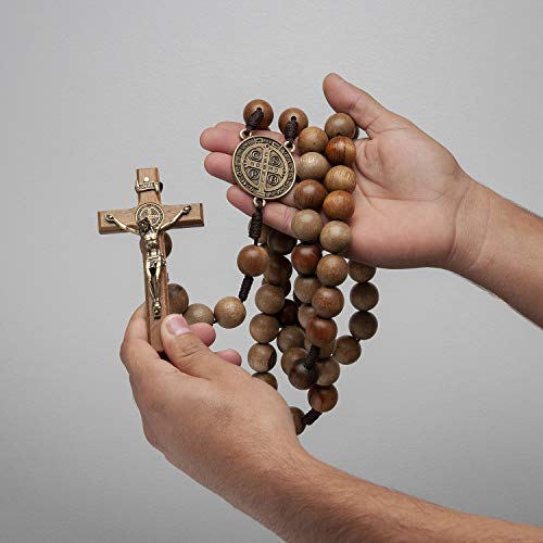 Intercession Wall Display Solid Wood Rosary (St Benedict)