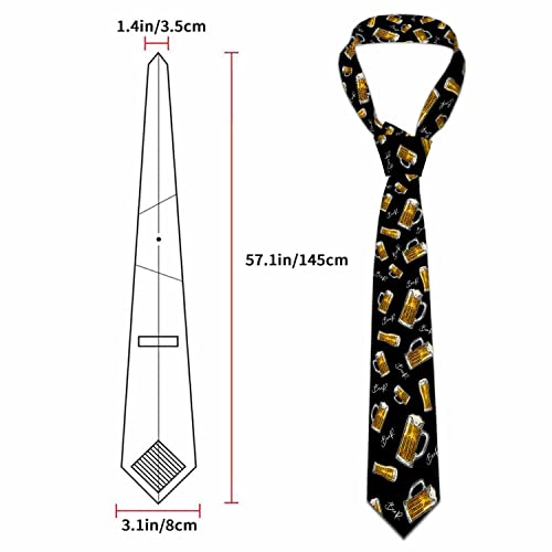 Men's Ties Novelty Tie Necktie for Men Teen Boys Multicolor Tie Party Holiday Thanksgiving Christmas - color: Beer