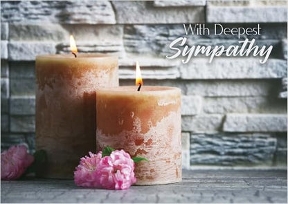 KJV Candle Sympathy Card, 1 Count - color: With Deepest Sympathy