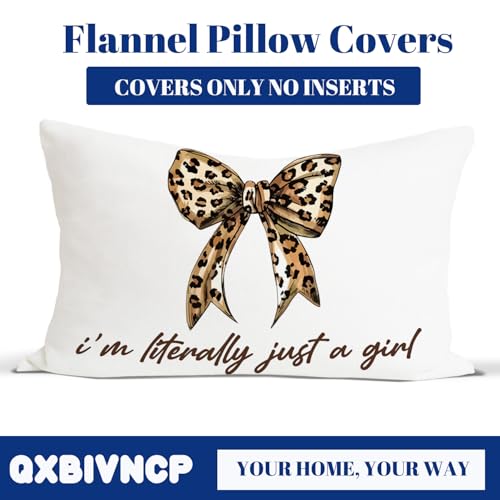 Leopard Cheetah Print Coquette Bow Throw Pillow Covers 12x20 Inch - color: Leopard Bow