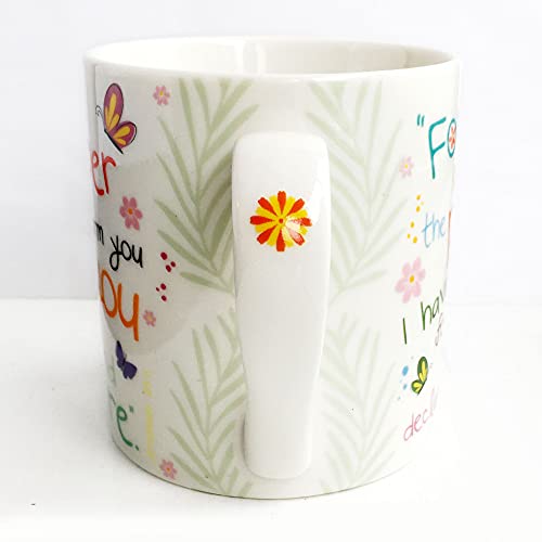 Christian Coffee Mug with Gift Box, 12 oz Ceramic, with Bible Verse - color: White / Plans