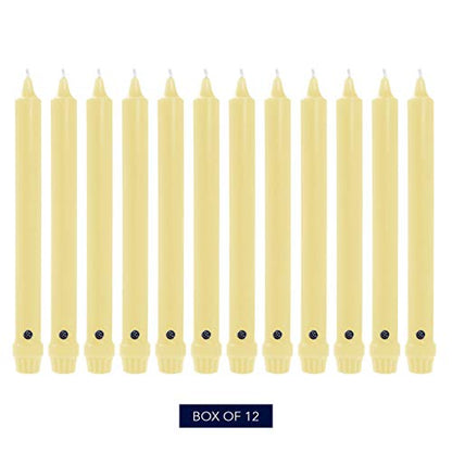 Colonial Candle Unscented Taper Candle, Classic Collection, Limoncello, 10 in, Pack of 12 - Up to 8 Hours Burn - color: Limoncello, size: 10 In, style: Classic