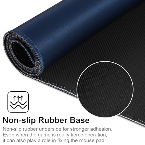 XXL Gaming Mouse Pad 35.4x15.7 Professional Large Mouse Pad & Computer Game Mouse Mat-90x40 Darkblueus - color: Darkblueus, size: 35.4L x 15.7W inches