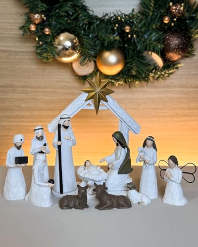 Nativity Set Indoor – 12 Pieces Christmas Nativity Scene Set