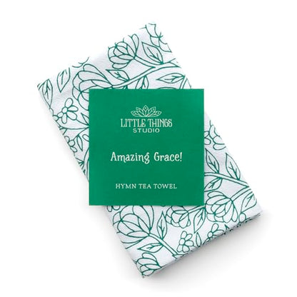 Little Things Studio Tea Towels - Amazing Grace - Pine Green, 20 x 24 Inch - color: Amazing Grace - Pine Green