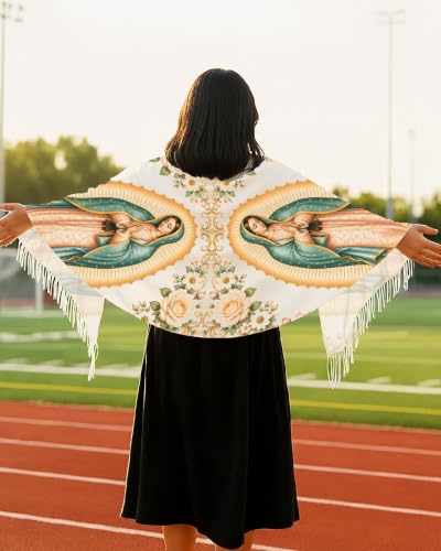 Virgen De Guadalupe Shawls for Women, Virgin Mary Blanket Scarf, Soft Scarf Wrap Prayer Shawl Catholic Gifts - color: Virgen De Guadalupe 2611