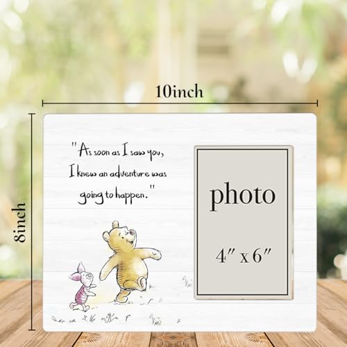 Pooh Bear Quote Picture Frame, Pooh Nursery Decor - color: Adventure
