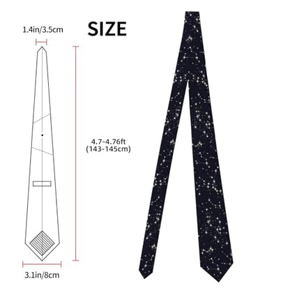 Men's Neckties, Novelty Printed Skinny Tie for Work Casual Party - color: Galaxy Starry