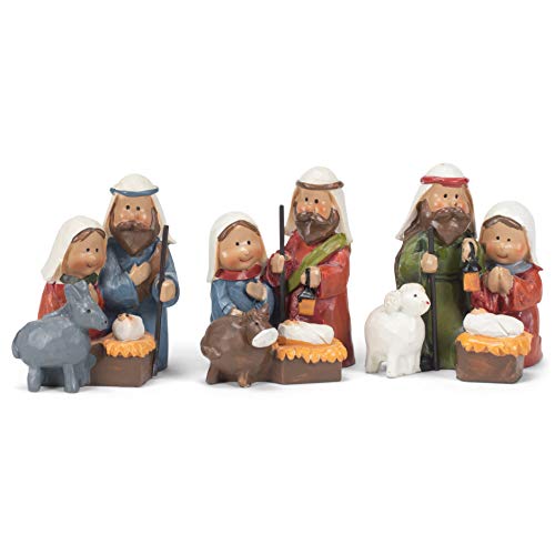 Transpac Imports Resin Holiday Tree Set of 4 Figurine, Green