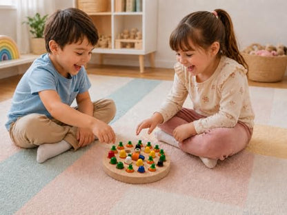 Carrot Memory Game, Montessori Toys, Memory Chess Board Game - color: Carrots