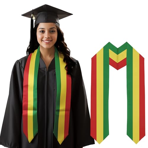 Graduation Satin Sash Scarf 72" Stole - color: Mali Flag