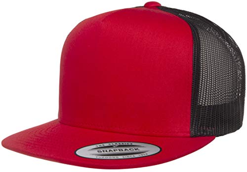 Yupoong Yp Classics Retro Trucker Cap - color: Red/Black, size: One Size, style: Classic Trucker Cap 2-tone