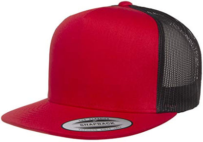 Yupoong Yp Classics Retro Trucker Cap - color: Red/Black, size: One Size, style: Classic Trucker Cap 2-tone