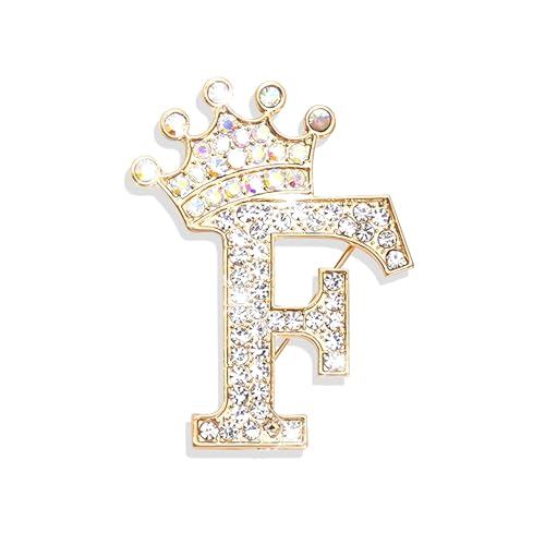 Brooches and Pins for Women A-Z Letter Rhinestone Brooch Pin Jewelry Gifts - color: A6