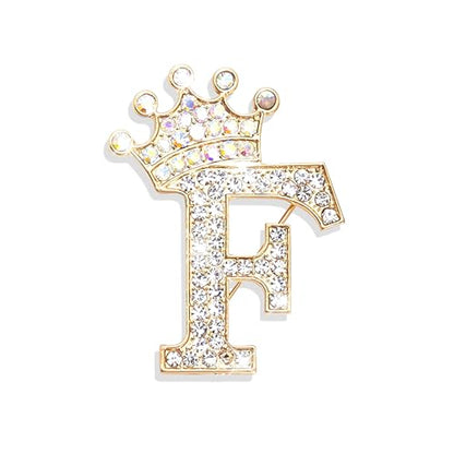 Brooches and Pins for Women A-Z Letter Rhinestone Brooch Pin Jewelry Gifts - color: A6