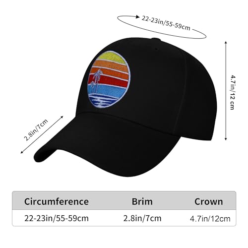 Embroidered Baseball Cap for Women Men Adjustable Baseball Hat Black Baseball Cap Trucker Hat - color: Palm Tree