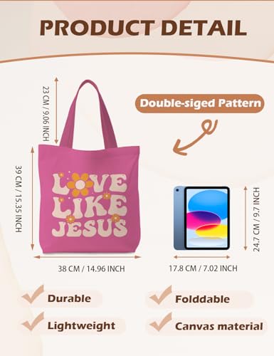 Bible Bags for Women, Christian Tote Bag, Gifts for Christian Women - color: Love Like Jesus