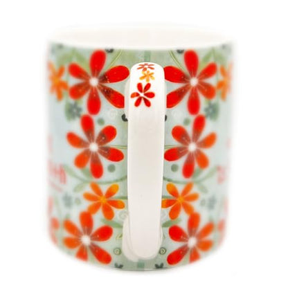 Christian Coffee Mug with Gift Box, 12 oz Ceramic, with Bible Verse - color: Green / Joy
