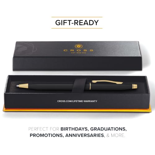Cross Classic Century Ballpoint Pen, Black & Gold, Medium Point, Black Ink - color: Black & Gold