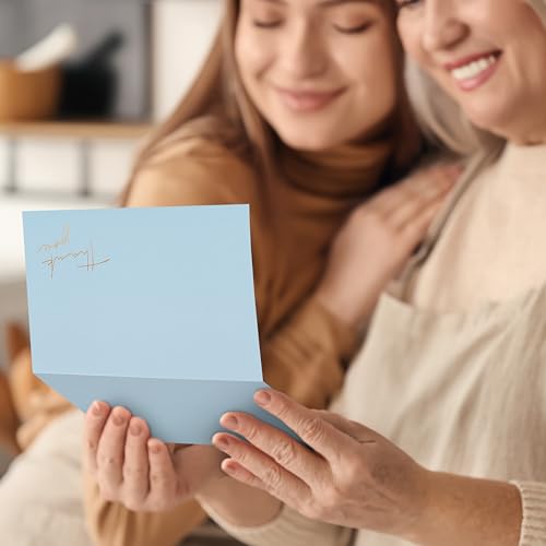 ZICOTO Beautiful Thank You Cards Set of 30 With Envelopes and Stickers - color: Blue