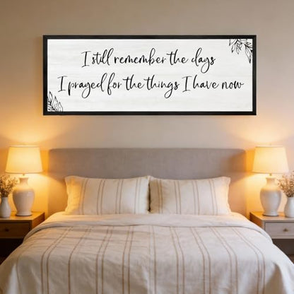 Foutcheou I Still Remember the Days I Prayed Sign Wall Art, 40"×15", Black - color: I Still Remember the Days Sign Black, size: 40"L x 15"W