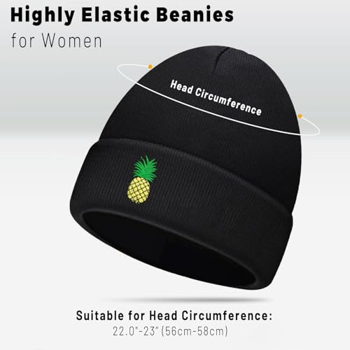 Jesus 3 Nail Cross Hat Christian Cross Beanies Women Hat Embroidery Nail Cross Winter Warm Knit - color: Pineapple