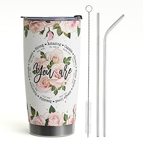 Christian Gifts For Women - Birthday Gift For Mom Friends Women Her Wife Coworkers Cups - Inspirational Religious Jesus Stainless Steel Tumblers 20oz - color: You Are