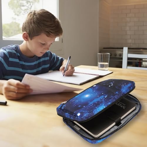 JIANYA Bible Cover for Boys Kids Bible Case Church Bag Galaxy Childrens Bible Bag with Handle and Zippered Pocket