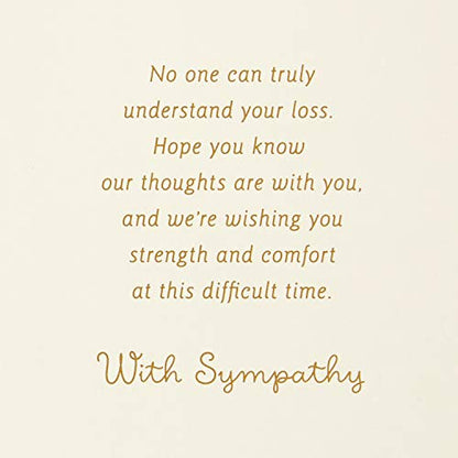 Hallmark Sympathy Card from All (Gold Foil Tapestry) - size: 17