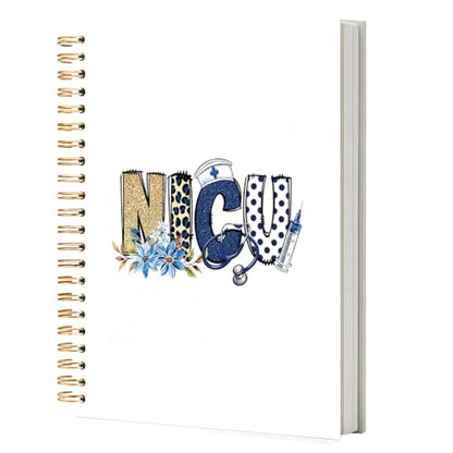 NATSUNO NICU Nurse Gifts Spiral Notebook Journal for Women 5.5x8.3in - color: White Labor and Delivery