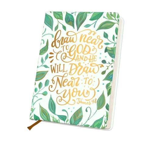 Green Christian Notebook Bible Verse Lined Journal Notebook for Women Men - color: Multi 1299