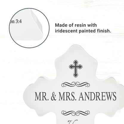 Let's Make Memories Personalized We’re Married Light-Up Cross - Wedding Prayer For Newlyweds - style: My Soul Loves