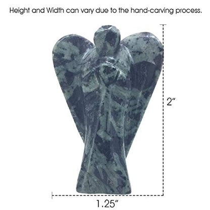 Nelson Creations 2 Inch Chinese Writing Stone Guardian Angel Figurine - color: Chinese Writing Stone
