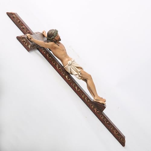 BC Catholic Crucifix Wall Cross, 12" H Jesus Cross for wall - color: Full color