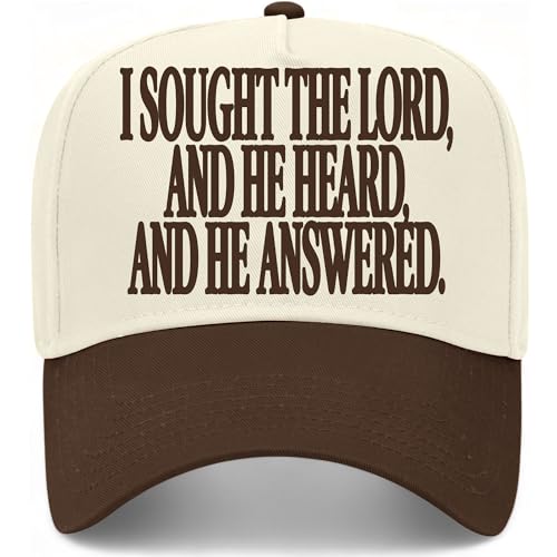 I Sought The Lord and He Heard and He Answered Hat - color: Brown/Natural