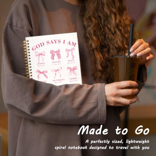 Cute Christian Pink Bow Notebook Bible Journal for Women Teen Girl - color: Christian Pink Bow -(A5)