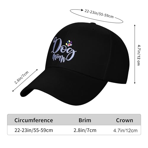 Embroidered Baseball Cap for Women Men Adjustable Baseball Hat Black Baseball Cap Trucker Hat - color: Dog Paw