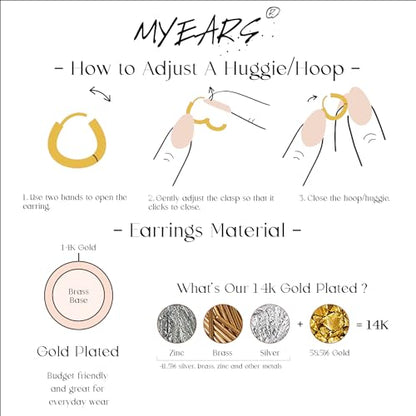 MYEARS Gold Cross Hoop Earrings for Women Trendy 14K Gold Plated Small Hoops Huggie Earrings White Cubic Zirconia Turquoise Minimalist Simple Christmas Christian Cross Jewelry Gifts - color: White
