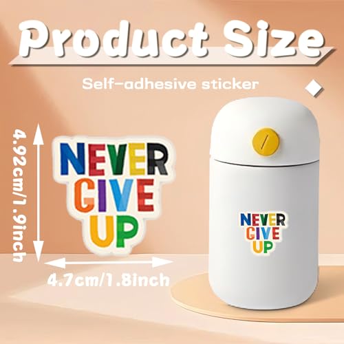100 Pcs Inspirational Stickers Set Motivational Quote Sticker Vinyl Waterproof Affirmation Positive Stickers for Water Bottles Laptops Journal Computer - color: Inspirational