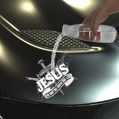 Premium Jesus The Way The Truth The Life Car Decal – Christian Cross Sticker, Religious Bible Verse Vinyl Decal for Car, Truck, Laptop, Window, or Water Bottle – Faith Gift for Believers - size: 6x6 inches